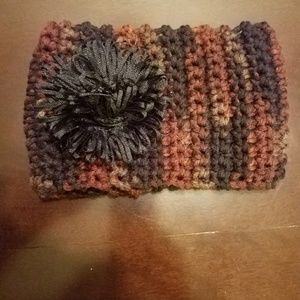 Handmade headband with black bow